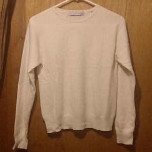 Valerie Stevens Soft Cream 2 Ply Cashmere Sweater